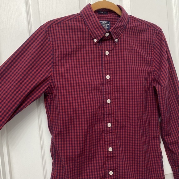 🔥 5/$25 Abercrombie & Fitch Super Slim Flannel XS - Picture 3 of 10